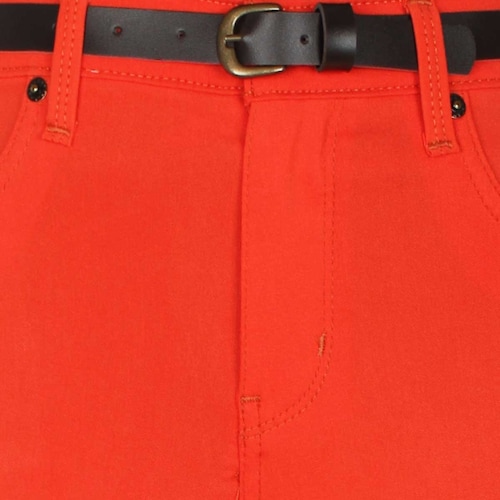 Pantalòn Naranja Corte Skinny Diseño Liso Just By Basel para Dama