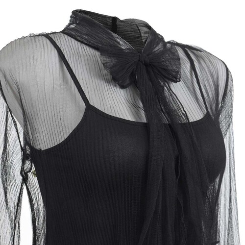 Blusa de Tul con Top Integrado Manga Larga Banana Jeans