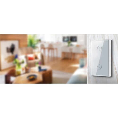 Apagador- Swithc de 2 Puertos de Pared Inteligente Smart Home By Techzone