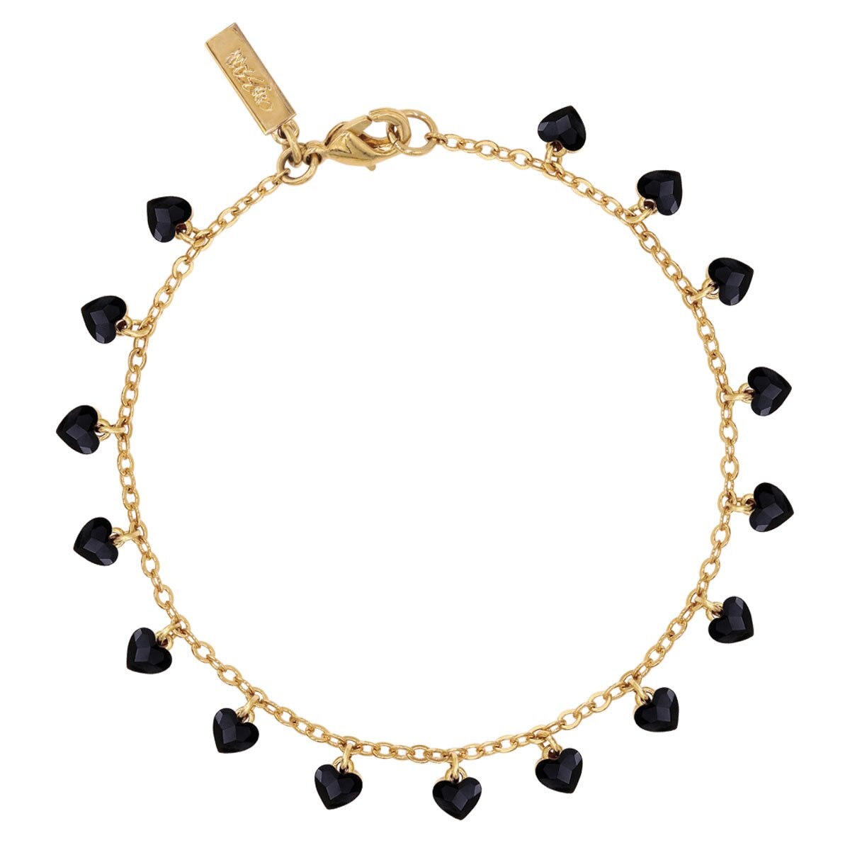 Pulsera Mini Corazones Negros Mossimo