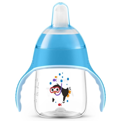 Vaso Azul con Boquilla para Bebés de +6 Meses 200 Ml Avent