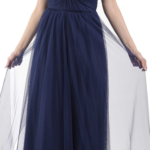 Vestido Largo Strapless Corte Imperio Nikki Italy