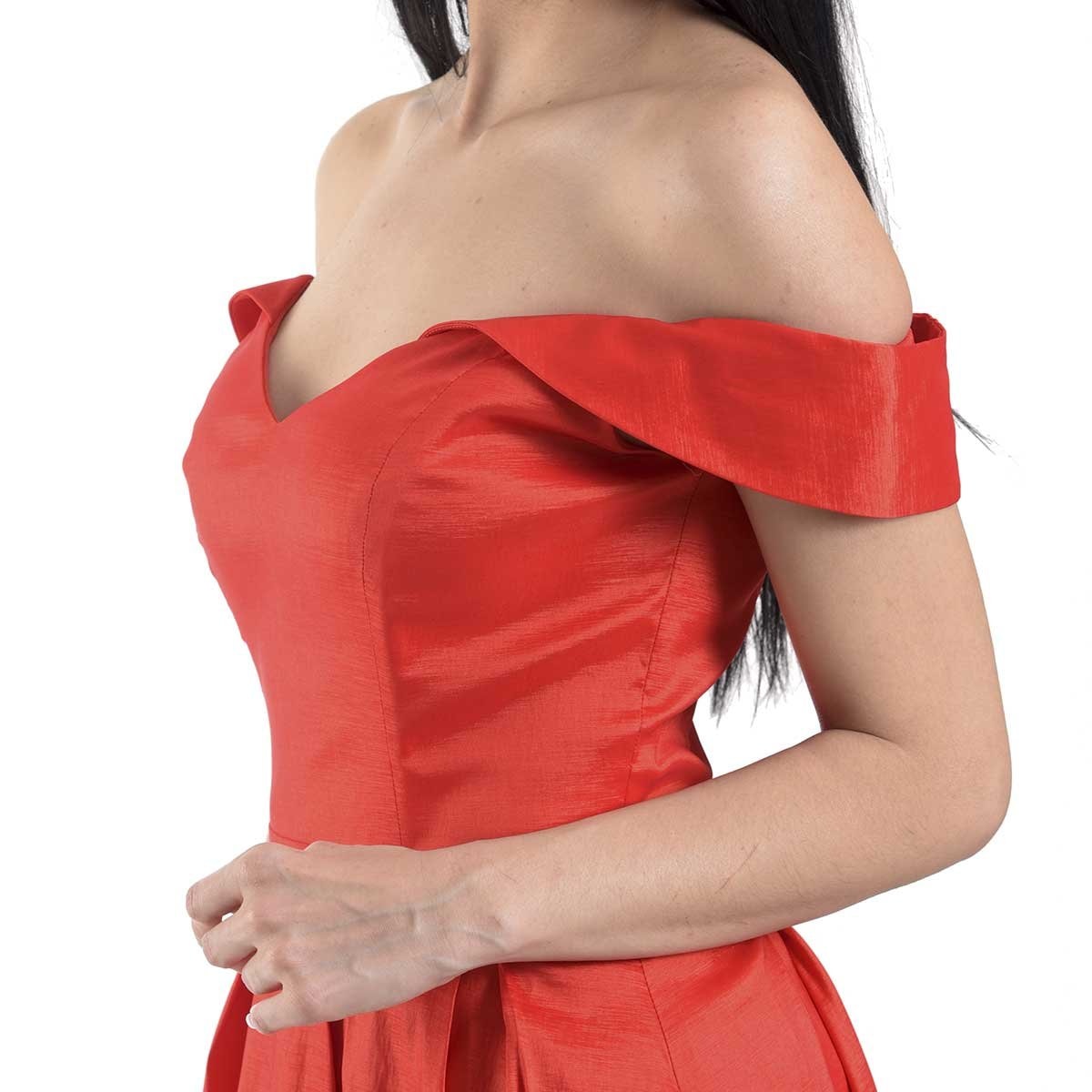 Vestido Corto de Tafeta Nikki Italy