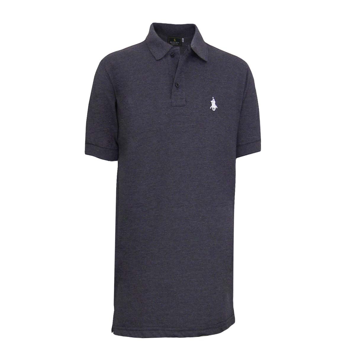 Playera Manga Corta Jaspe Negra Polo Club para Caballero