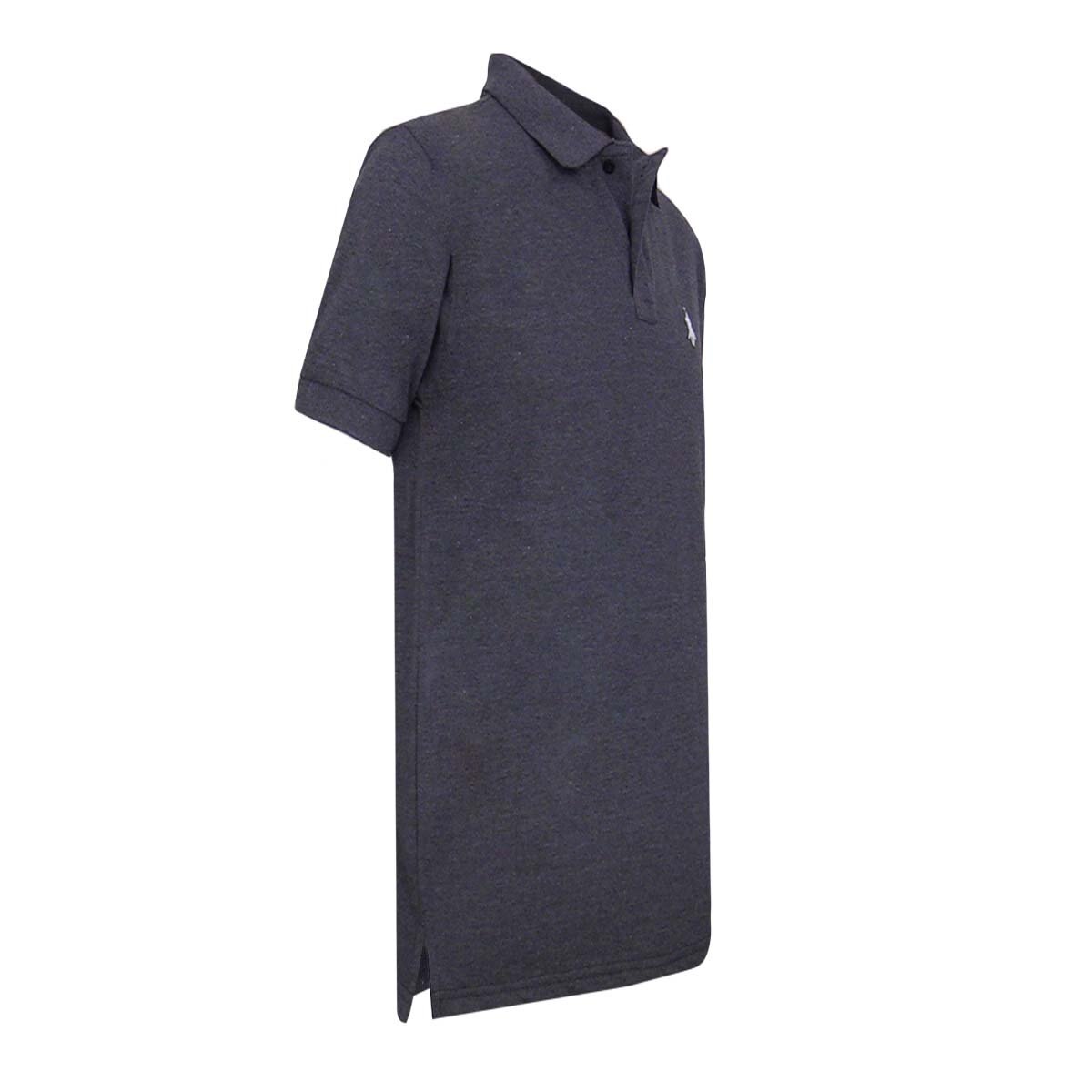 Playera Manga Corta Jaspe Negra Polo Club para Caballero