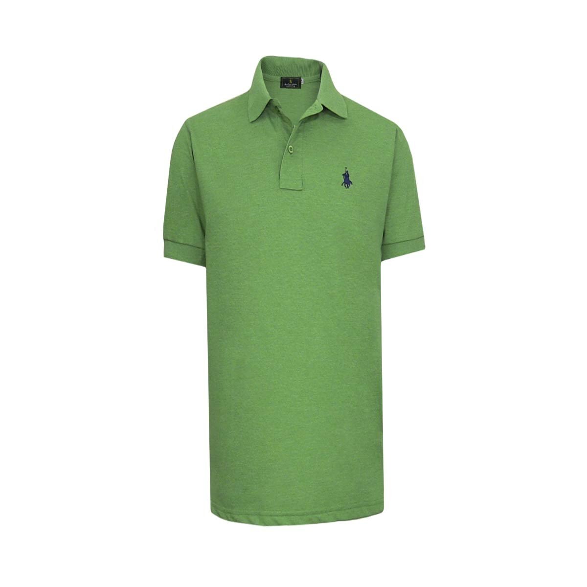 Playera Manga Corta Jaspe Verde Obscuro Polo Club para Caballero