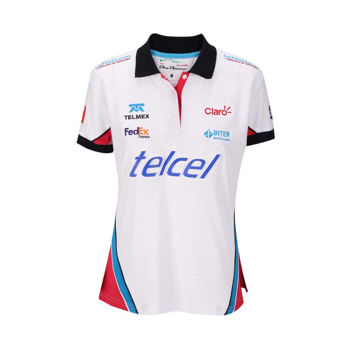 Polo Escudería Telmex Blanca para Dama 20 Pole Position