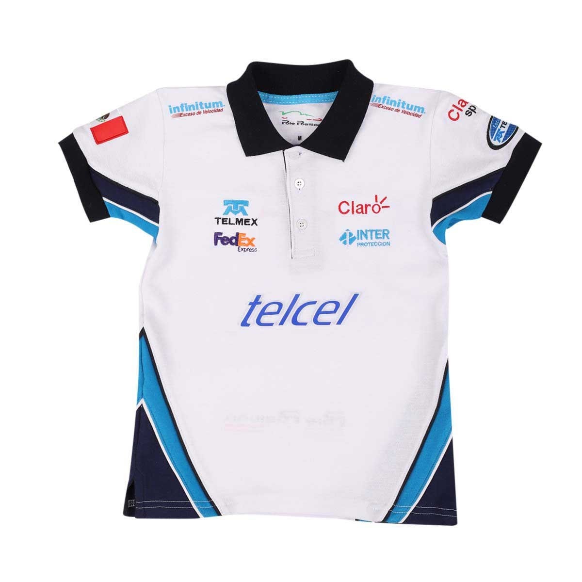 Polo Escudería Telmex Blanca para Niño 20 Pole Position