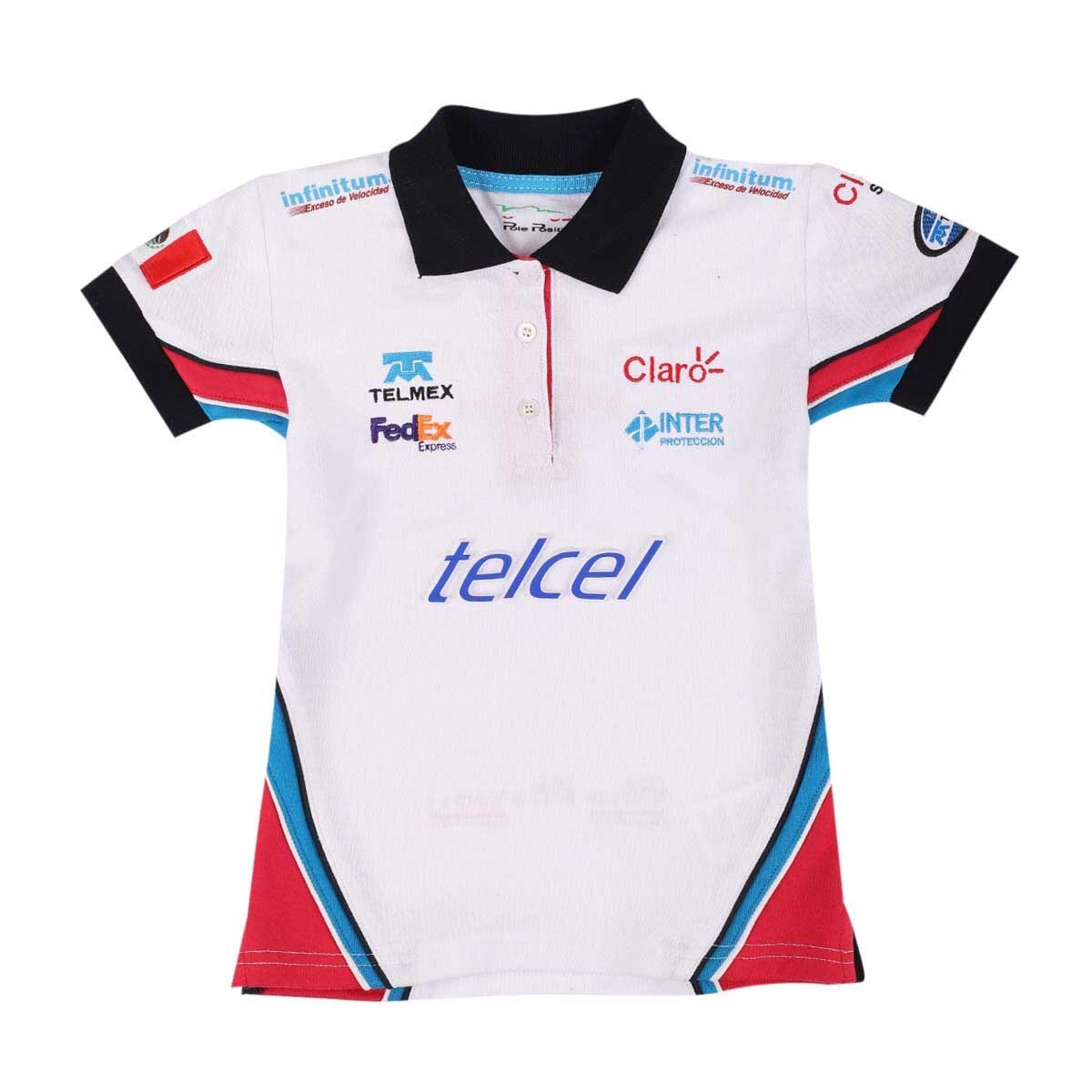 Polo Escudería Telmex Blanca para Niña 20 Pole Position