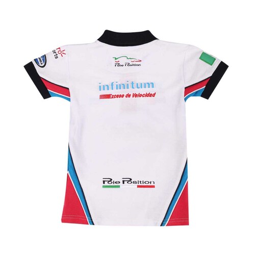 Polo Escudería Telmex Blanca para Niña 20 Pole Position