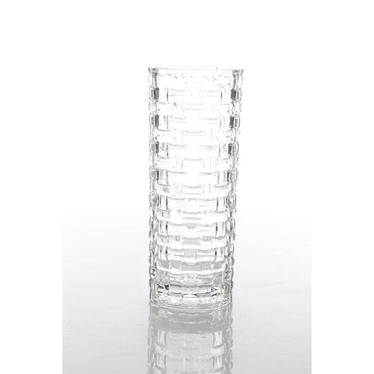 Florero Diamond Edge 3.85 In X 9.7 In Transparente Gibson Home