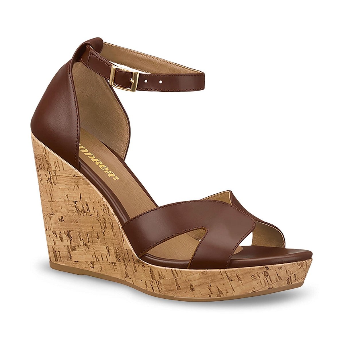 Sandalia Café Ankle Strap Suela de Corcho Andrea