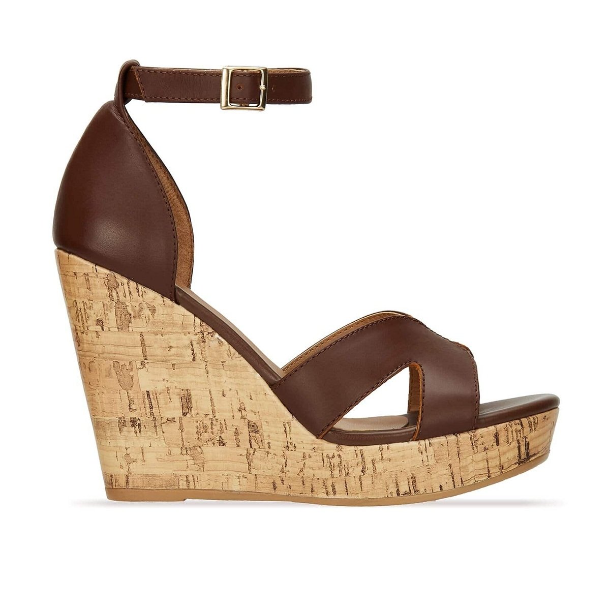Sandalia Café Ankle Strap Suela de Corcho Andrea