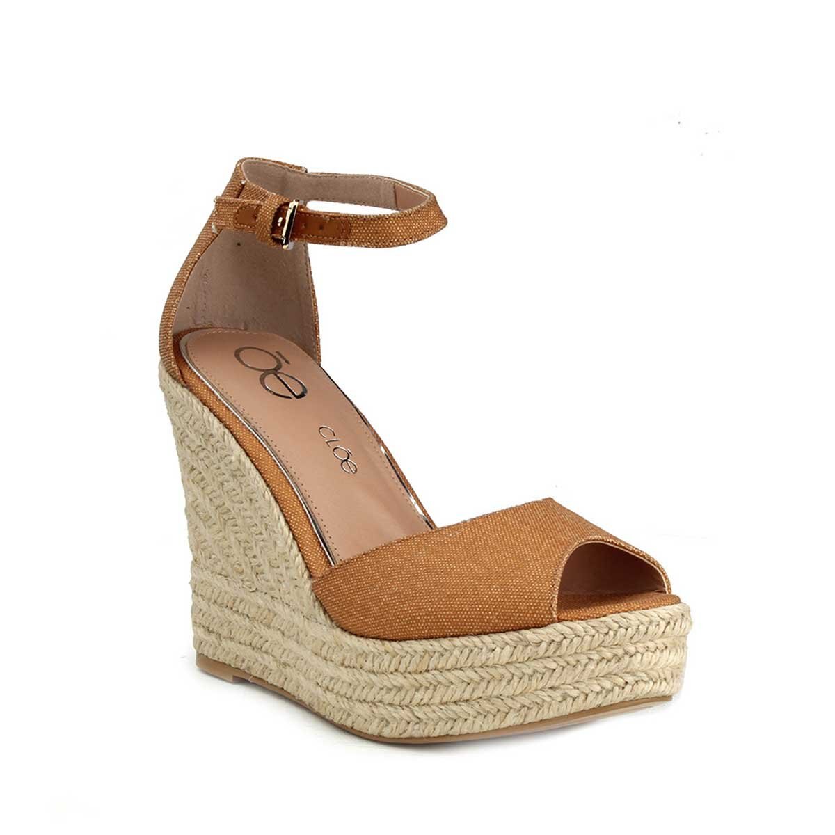 Sandalia Plataforma Básica en Yute Camel Cloe