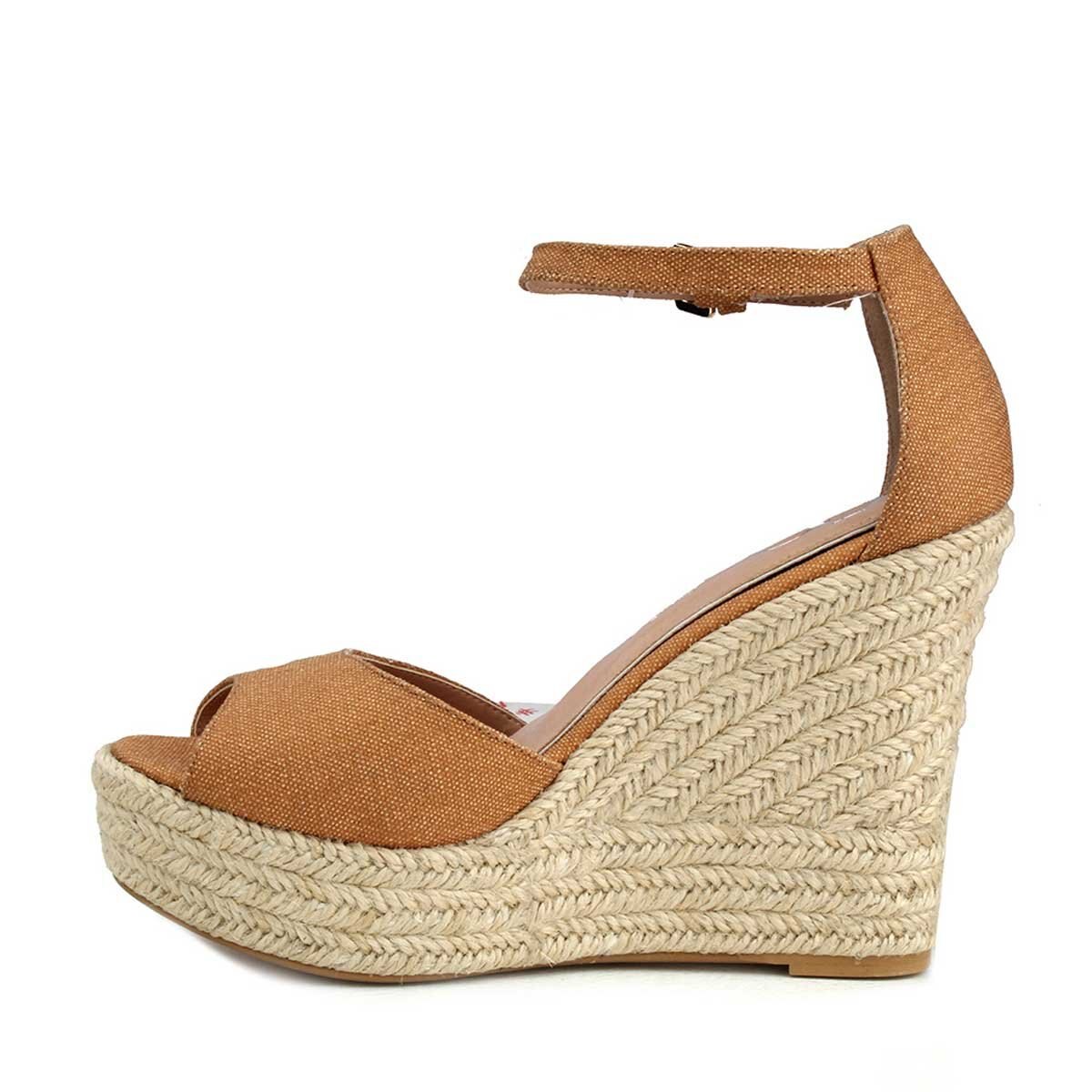 Sandalia Plataforma Básica en Yute Camel Cloe