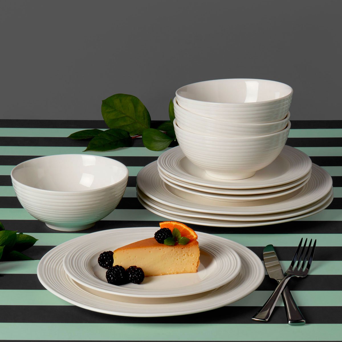 Vajilla de Porcelana de 12 Piezas Metro Home