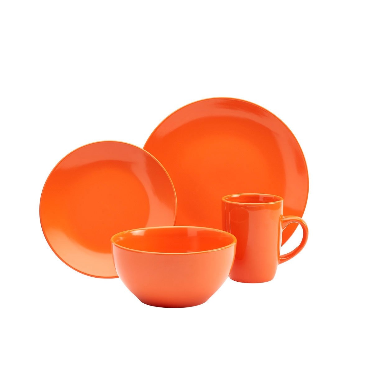Vajilla de Cerámica Naranja de 16 Piezas Tabletops Avenue