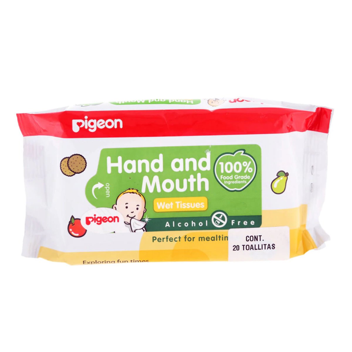 Toallitas Húmedas para Limpiar Manos y Boca Pigeon