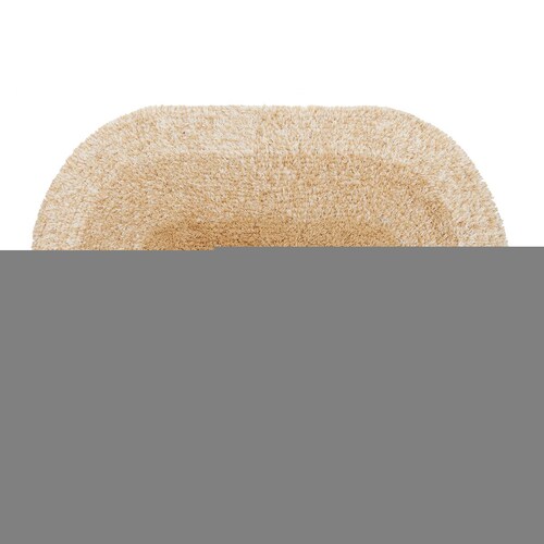 Home Nature Tapete Ovalado Jaspeado Beige 100% Algodón 40X60 Cm