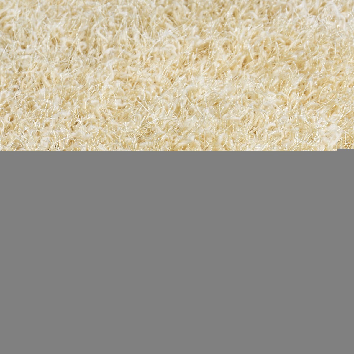 Home Nature Tapete de Area Shag Ivory Antiderrapente 60X90 Cm