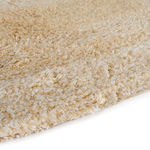Home Nature Tapete Ovalado Jaspeado Beige 100% Algodón 40X60 Cm