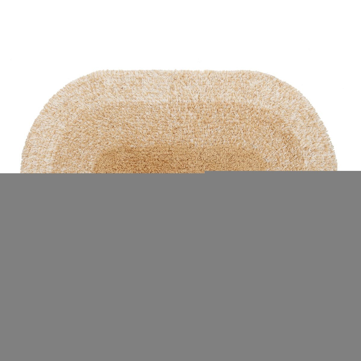 Home Nature Tapete Ovalado Jaspeado Beige 100% Algodón 40X60 Cm