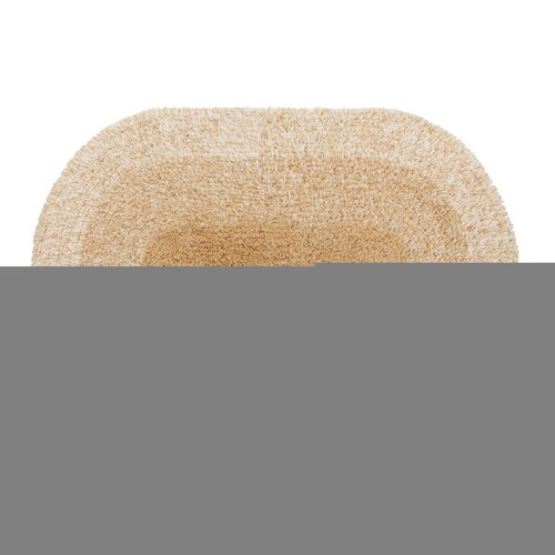 Home Nature Tapete Ovalado Jaspeado Beige 100% Algodón 40X60 Cm