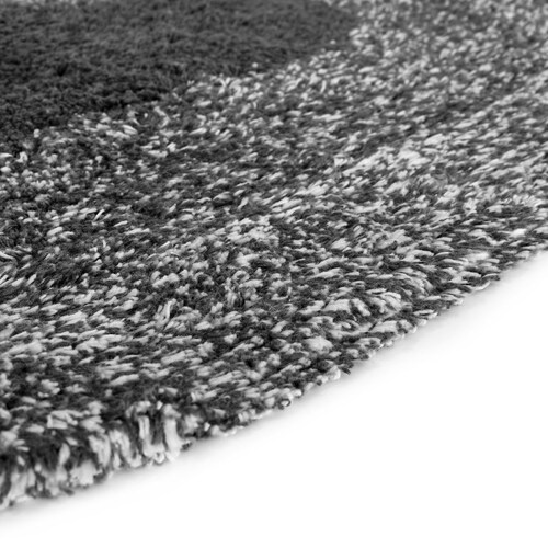 Home Nature Tapete Ovalado Jaspeado Gris 100% Algodón 40X60 Cm