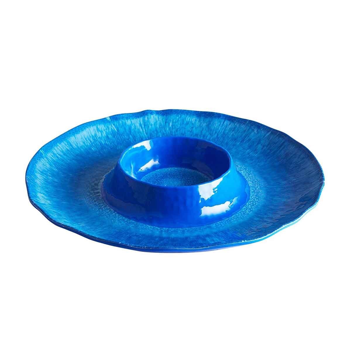 Botanero Capri Melamine Chip & Dip Blue Pier 1 Imports