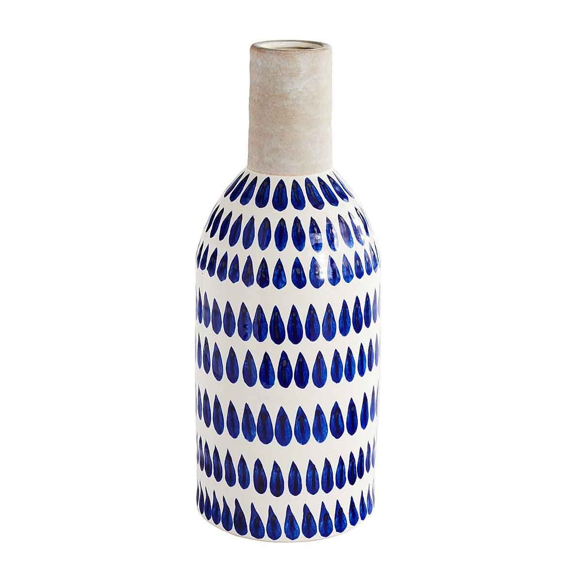 Vasija Blue Whte Drop Pier 1 Imports