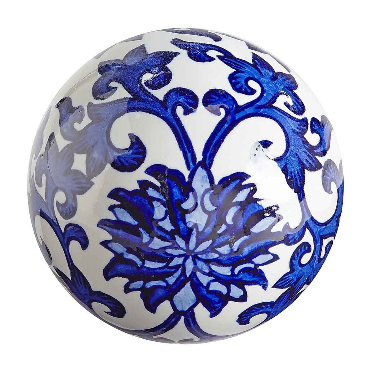 Esfera Blue White Floral Swirl Ceramic Pier 1