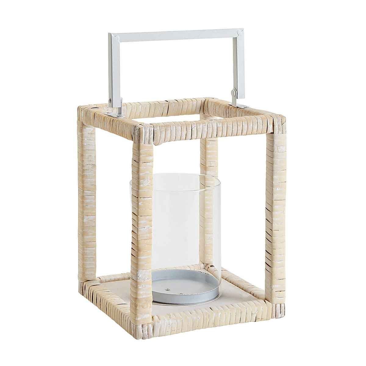 Linterna Callow White Rattan Pier 1