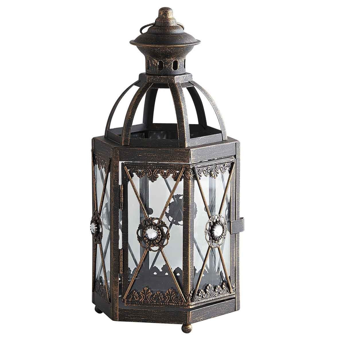 Linterna Jeweled Hexagon Black Pier 1 Imports - Mini