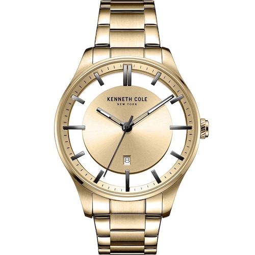 Reloj para Caballero Extensible de Acero Inoxidable Dorado Kenneth Cole New York