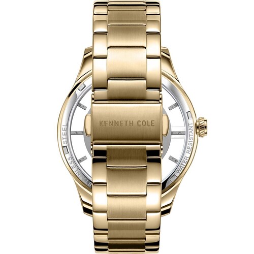 Reloj para Caballero Extensible de Acero Inoxidable Dorado Kenneth Cole New York