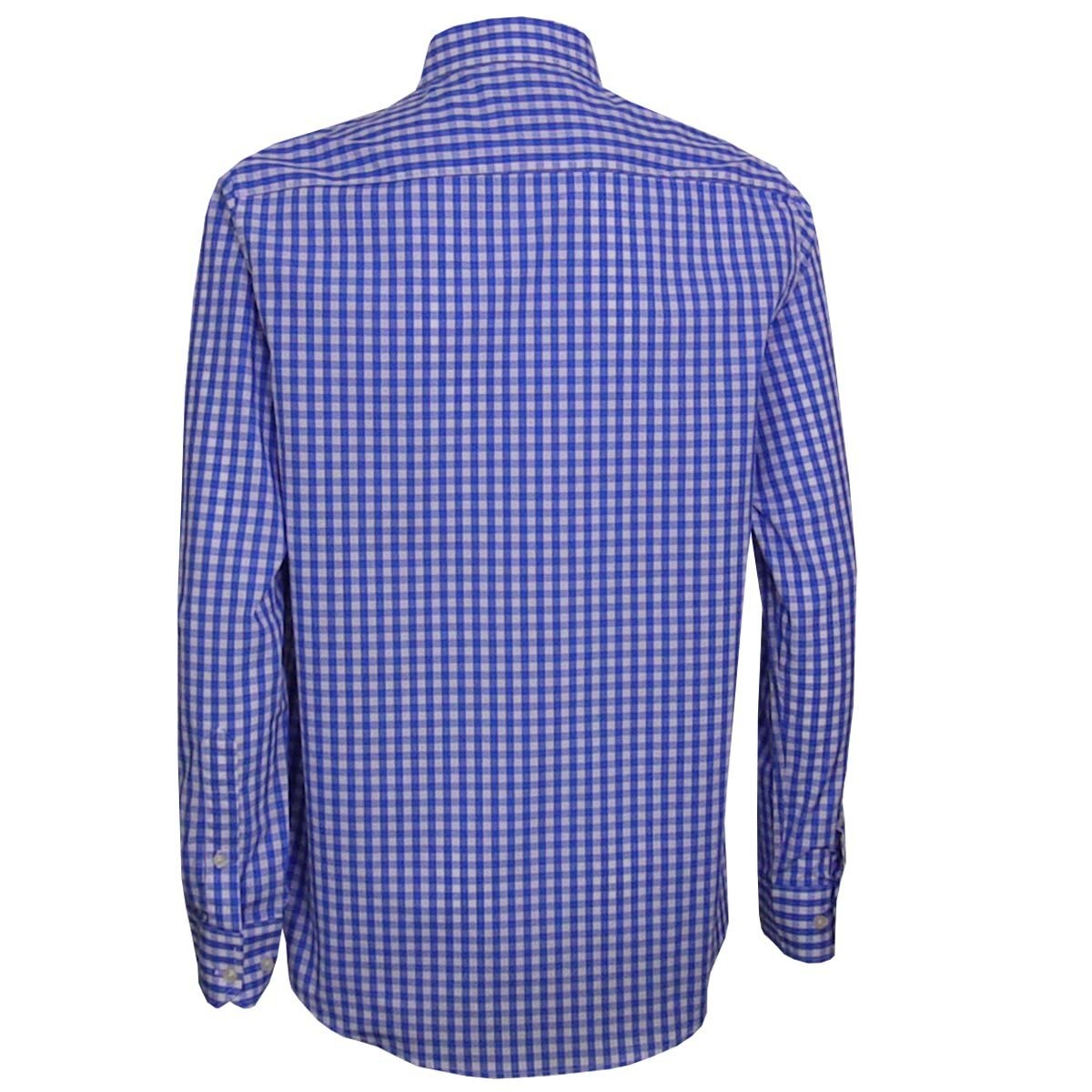 Camisa Manga Larga de Cuadros Azul Polo Club para Caballero