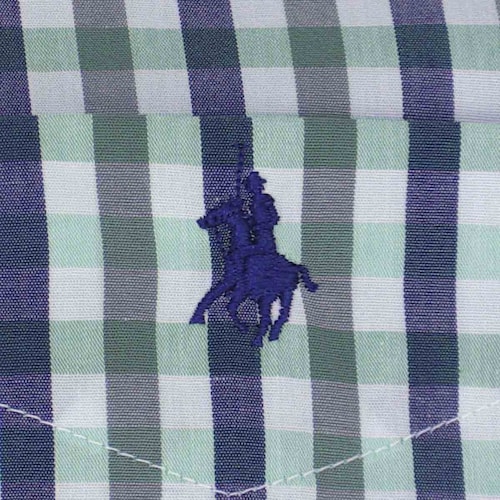 Camisa Manga Larga de Cuadros Verde Polo Club para Caballero