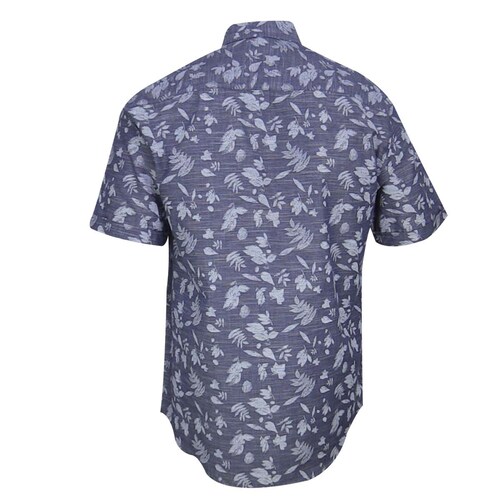 Camisa Manga Corta Estampada Azul Polo Club para Caballero