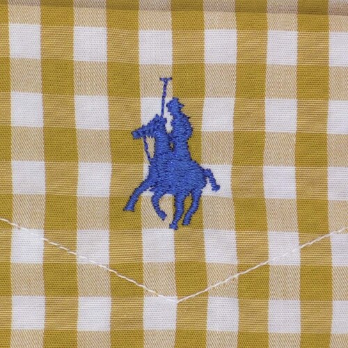Camisa Manga Corta a Cuadros Amarillo Polo Club para Caballero