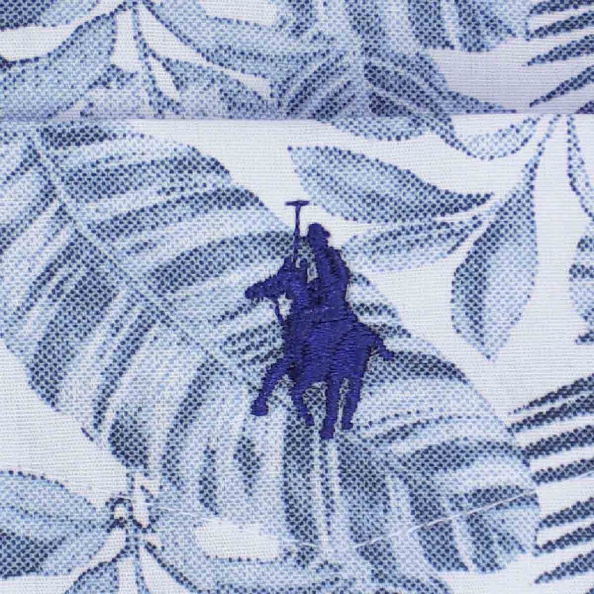 Camisa Manga Corta Estampada Blanco Polo Club para Caballero