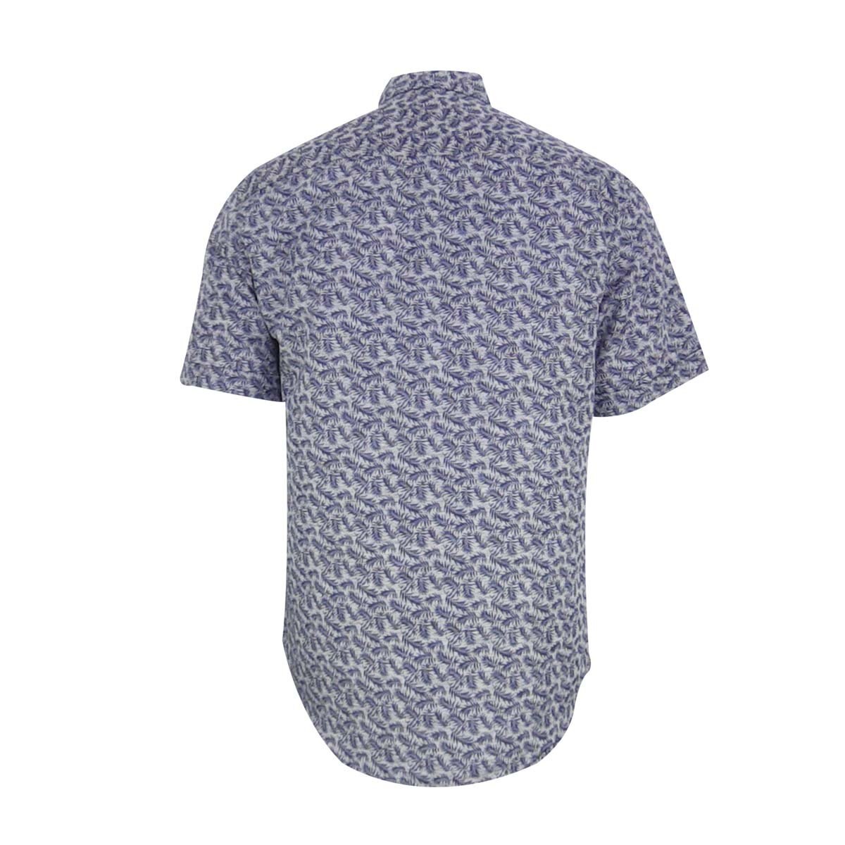 Camisa Manga Corta Estampada Azul Polo Club para Caballero