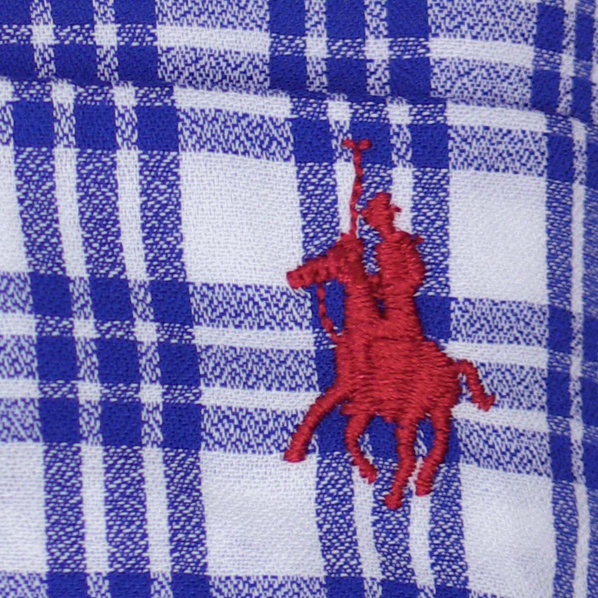 Camisa Manga Larga de Cuadros Azul Polo Club para Caballero