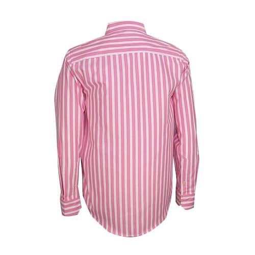 Camisa Manga Larga de Rayas Rosa Polo Club para Caballero
