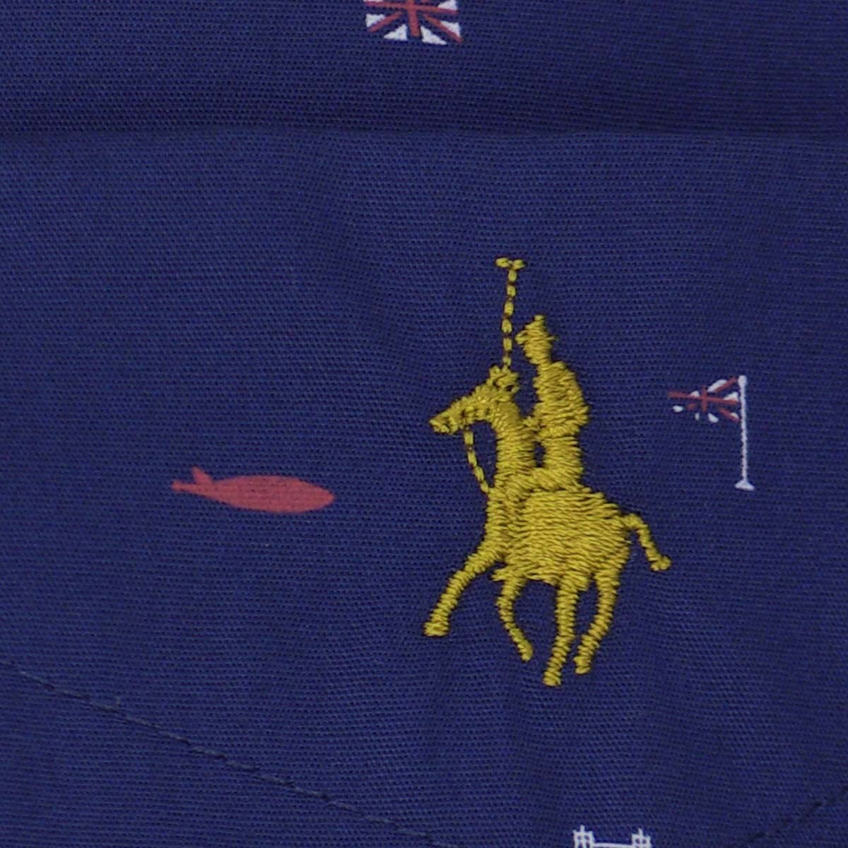 Camisa Manga Corta con Estampado Azul Polo Club para Caballero