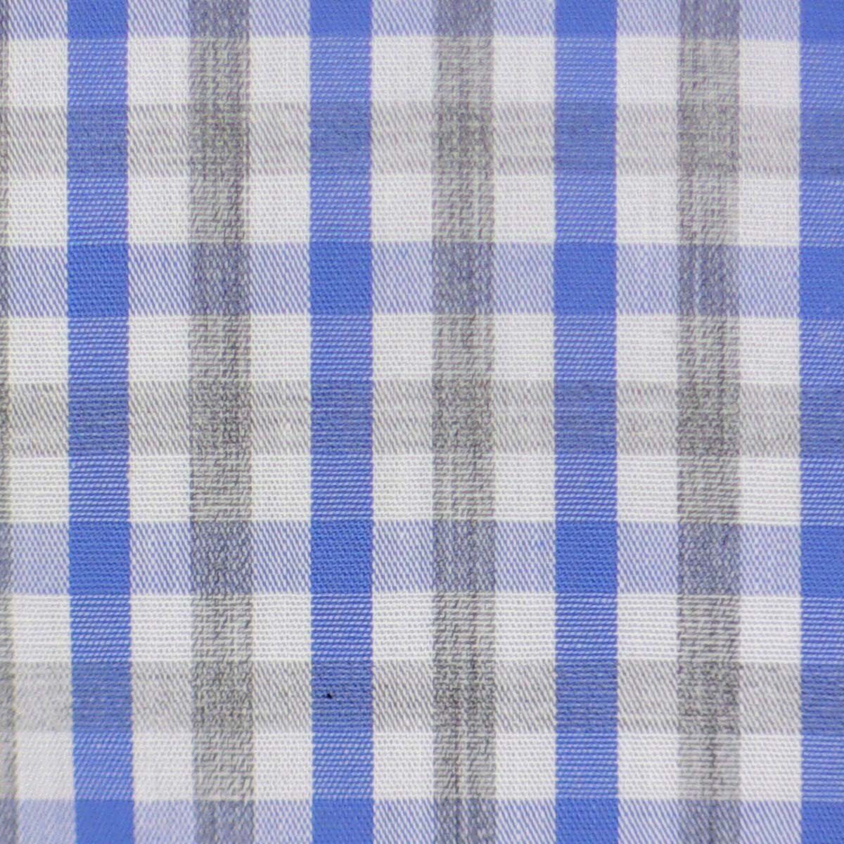 Camisa Manga Corta de Cuadros Azul Polo Club para Caballero