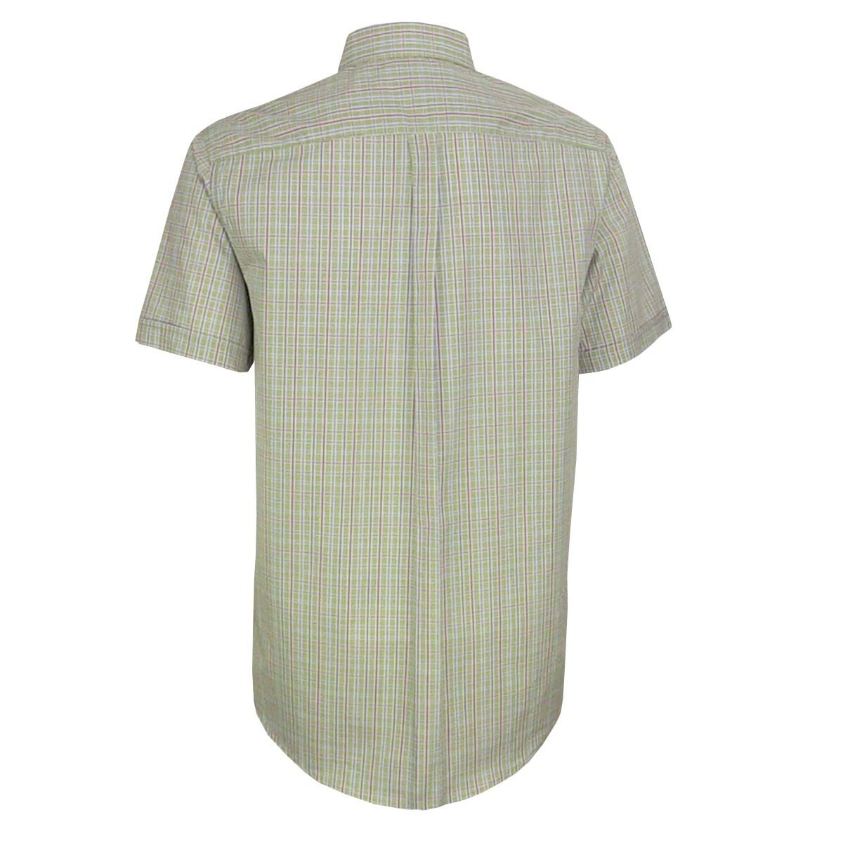 Camisa Manga Corta de Cuadros Verde Polo Club para Caballero