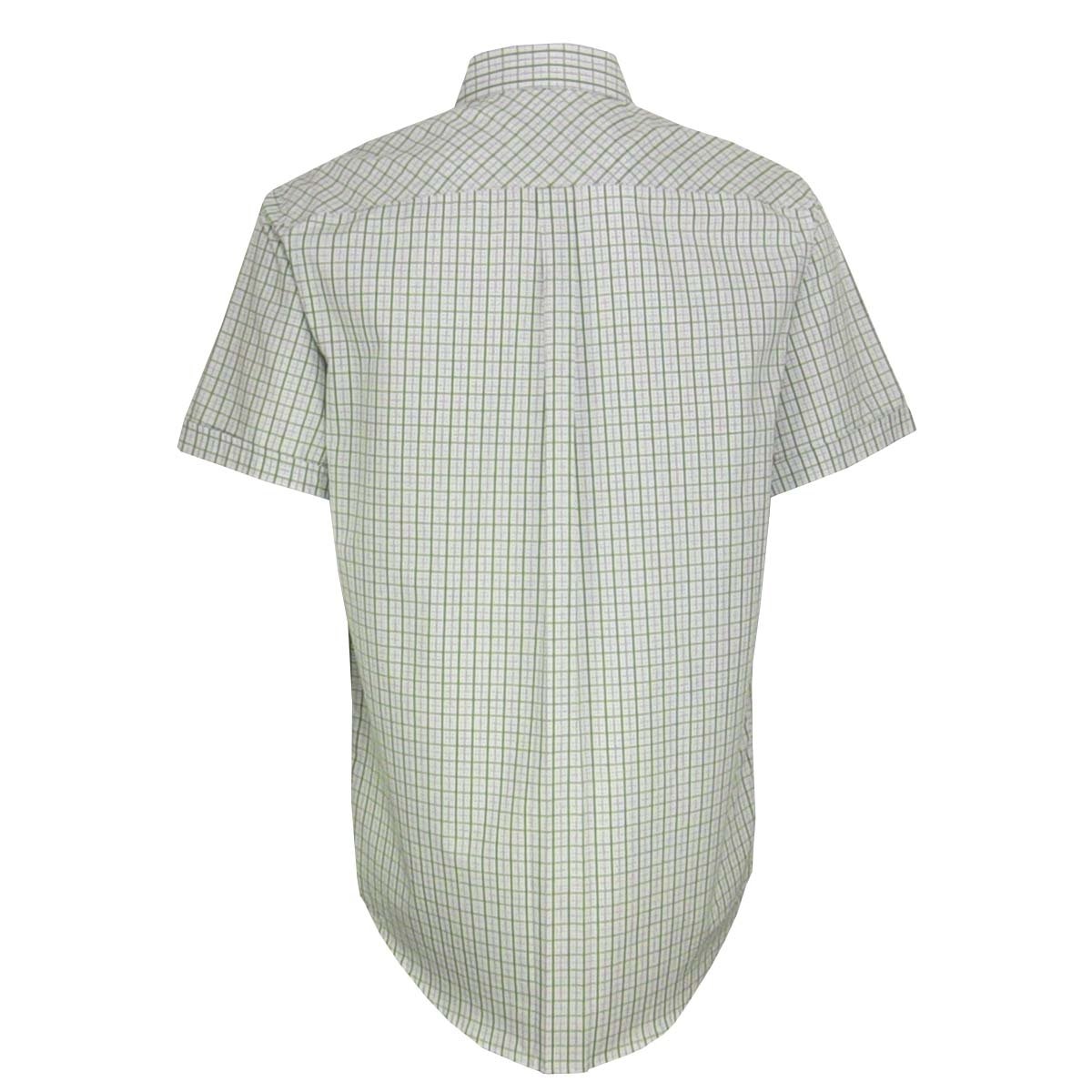 Camisa Manga Corta de Cuadros Verde Polo Club para Caballero