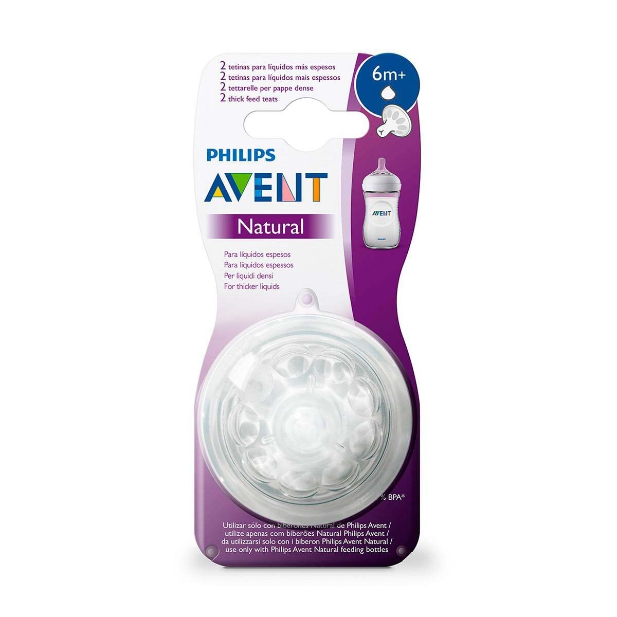 Set de 2 Tetinas Avent Natural Flujo Espeso