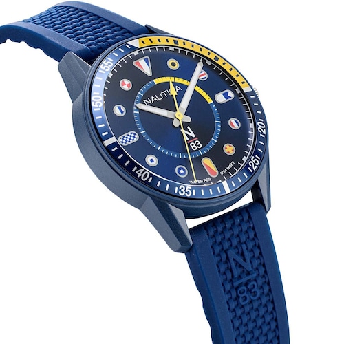 Reloj para Caballero Correa de Silicón Azul Nautica N83