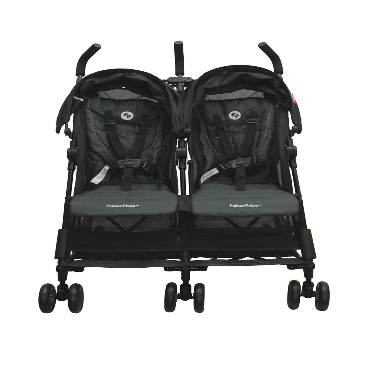 Carriola Doble Gris Dúo Liam Fisher Price